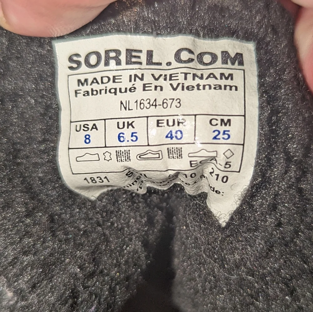 Sorel‎ NL1634-673 Tivoli Tweed Plaid Insulated Waterproof Snow Boots Women's 8